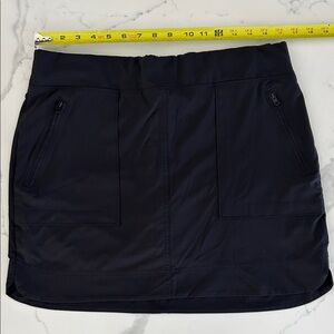 Athleta Black Skort with Zipper Pockets